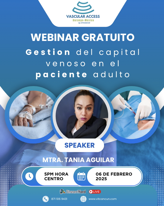 Webinar 06 febrero 2026 "Gestion del capital venoso en el paciente adulto"